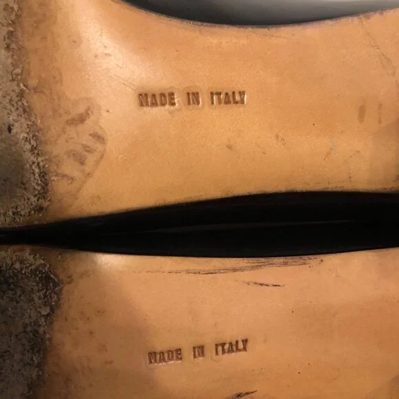 SALVATORE FERRAGAMO WOMEN'S BLACK LEATHER DRESS SHOES  SIZE: 7 1/2 B - Picture 5 of 12